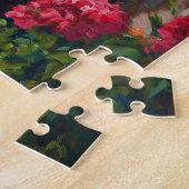 Goudendoodle hond op toilet Grappig Legpuzzel (Zijkant)
