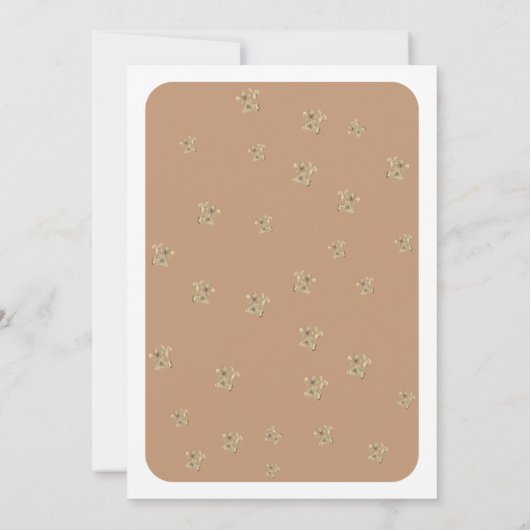 Goudendoodle-hond rustieke bloemen kaart (Achterkant)