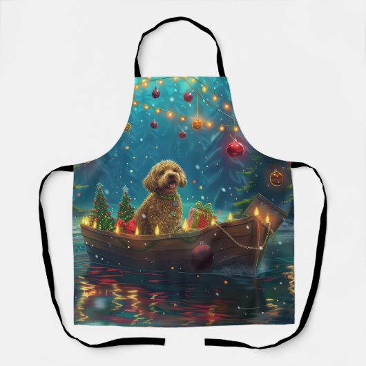 Goudendoodle Kerst Feestelijke Reis Schort (Voorkant)