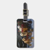 Goudendoodle Sneeuw slee Kerst Decoratie Bagagelabel (Voorkant verticaal)