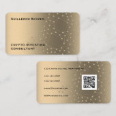 Goudfaux, cryptografie van metallische textuur visitekaartje (Voorkant / Achterkant)