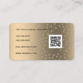Goudfaux, cryptografie van metallische textuur visitekaartje (Achterkant)