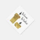 Goudfaux glitter-kaarsen kerstvakantie servet (Hoek)