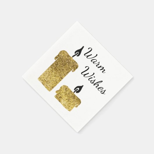 Goudfaux glitter-kaarsen kerstvakantie servet (Hoek)