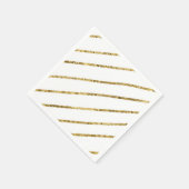 Goudfaux glitter thin diagonaal streekvakantie servet (Hoek)