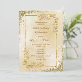 goudfeest in de stijl kaart (Staand voorkant)