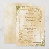 goudfeest in de stijl kaart (Voorkant / Achterkant)