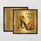  goudfeest Roos Hi Hiel Sparkle Kaart (Voorkant / Achterkant)