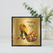  goudfeest Roos Hi Hiel Sparkle Kaart (Staand voorkant)