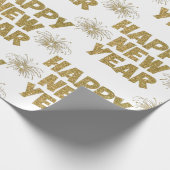 goudfijne vuurwerktuigen van het nieuwe jaar cadeaupapier (Hoek)