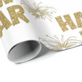goudfijne vuurwerktuigen van het nieuwe jaar cadeaupapier (Rol Hoek)