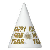 goudfijne vuurwerktuigen van het nieuwe jaar feesthoedjes (Rechts)