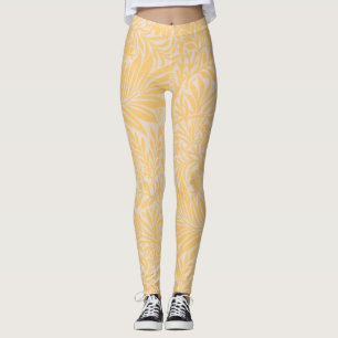  goudflens Larkspur Botanisch Patroon Leggings