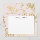 goudflespatroon roze platte Kaart (Voorkant / Achterkant)