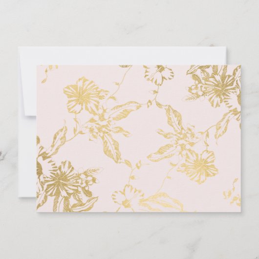  goudflespatroon roze platte Kaart (Achterkant)