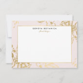  goudflespatroon roze platte Kaart (Voorkant)