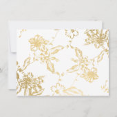 goudflespatroon Witte platte noot Kaart (Achterkant)