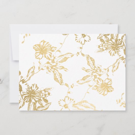 goudflespatroon Witte platte noot Kaart (Achterkant)