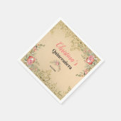  goudflora Quinceañera Birthday Servet (Hoek)