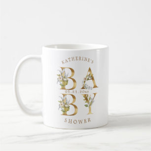 goudflorale letters baby shower monogram koffiemok