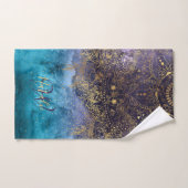 Goudflorale mandala en confetti afbeelding bad handdoek (Handdoek)