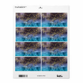 Goudflorale mandala en confetti afbeelding etiket (Full Sheet)