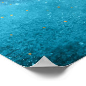 Goudflorale mandala en confetti afbeelding poster (Hoek)