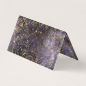 Goudflorale mandala en confetti afbeelding visitekaartje (Achterkant)