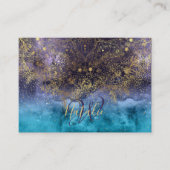 Goudflorale mandala en confetti afbeelding visitekaartje (Voorkant)