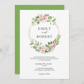 Goudflorons, behalve de datum save the date (Voorkant / Achterkant)