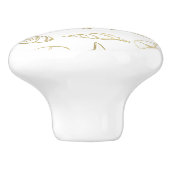 goudfluitjes, blik, zwart, wit keramische knop (Zijkant)