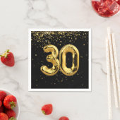 Goudfolie 30 ballonnen en Confetti servetten (Insitu)