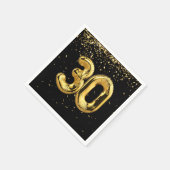 Goudfolie 30 ballonnen en Confetti servetten (Hoek)