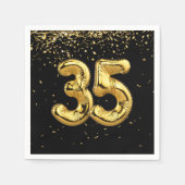 Goudfolie 35 ballonnen en Confetti servetten (Voorkant)