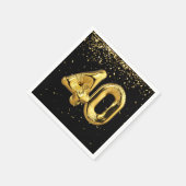 Goudfolie 40 ballonnen en Confetti servetten (Hoek)