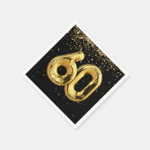 Goudfolie 60 ballonnen en Confetti servetten (Hoek)