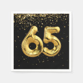 Goudfolie 65 ballonnen en Confetti servetten (Voorkant)