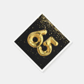 Goudfolie 65 ballonnen en Confetti servetten (Hoek)