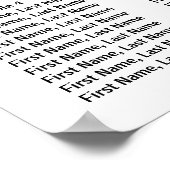 Goudfolie - 6-tafel uithangbord poster (Hoek)