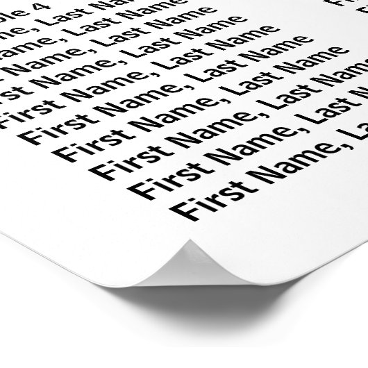 Goudfolie - 6-tafel uithangbord poster (Hoek)