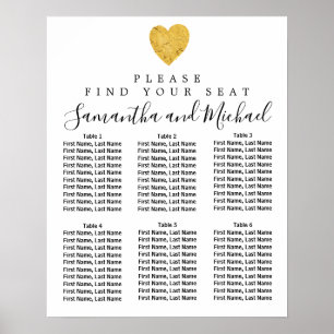 Goudfolie - 6-tafel uithangbord poster