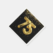 Goudfolie 75 ballonnen en Confetti servetten (Hoek)