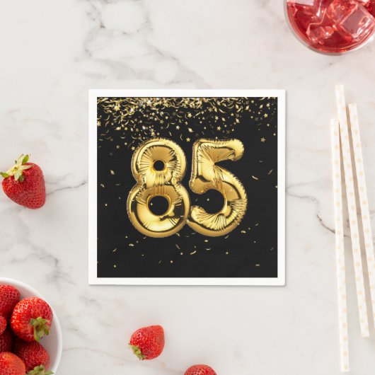 Goudfolie 85 ballonnen en Confetti servetten (Insitu)