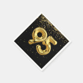 Goudfolie 95 ballonnen en Confetti servetten (Hoek)