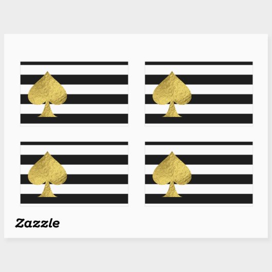 Goudfolie Ace van schoppen Stickers (Vel)