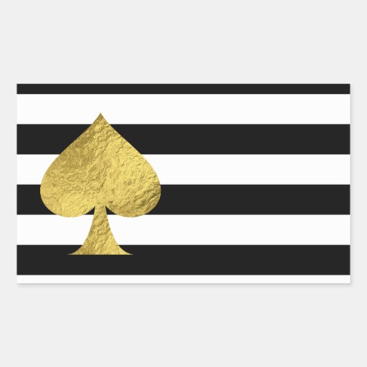 Goudfolie Ace van schoppen Stickers (Voorkant)