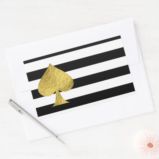 Goudfolie Ace van schoppen Stickers (Envelop)