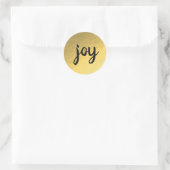 Goudfolie achtergrond Joy Holiday Sticker (Tas)