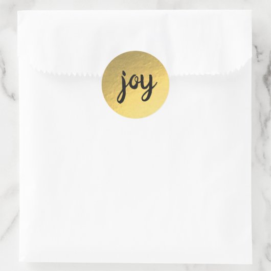 Goudfolie achtergrond Joy Holiday Sticker (Tas)