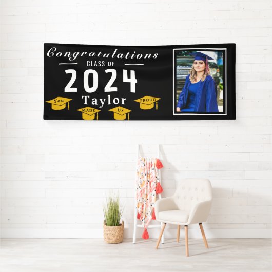 Goudfolie Afstudeerder Petten: gepersonaliseerde A Spandoek (Insitu)